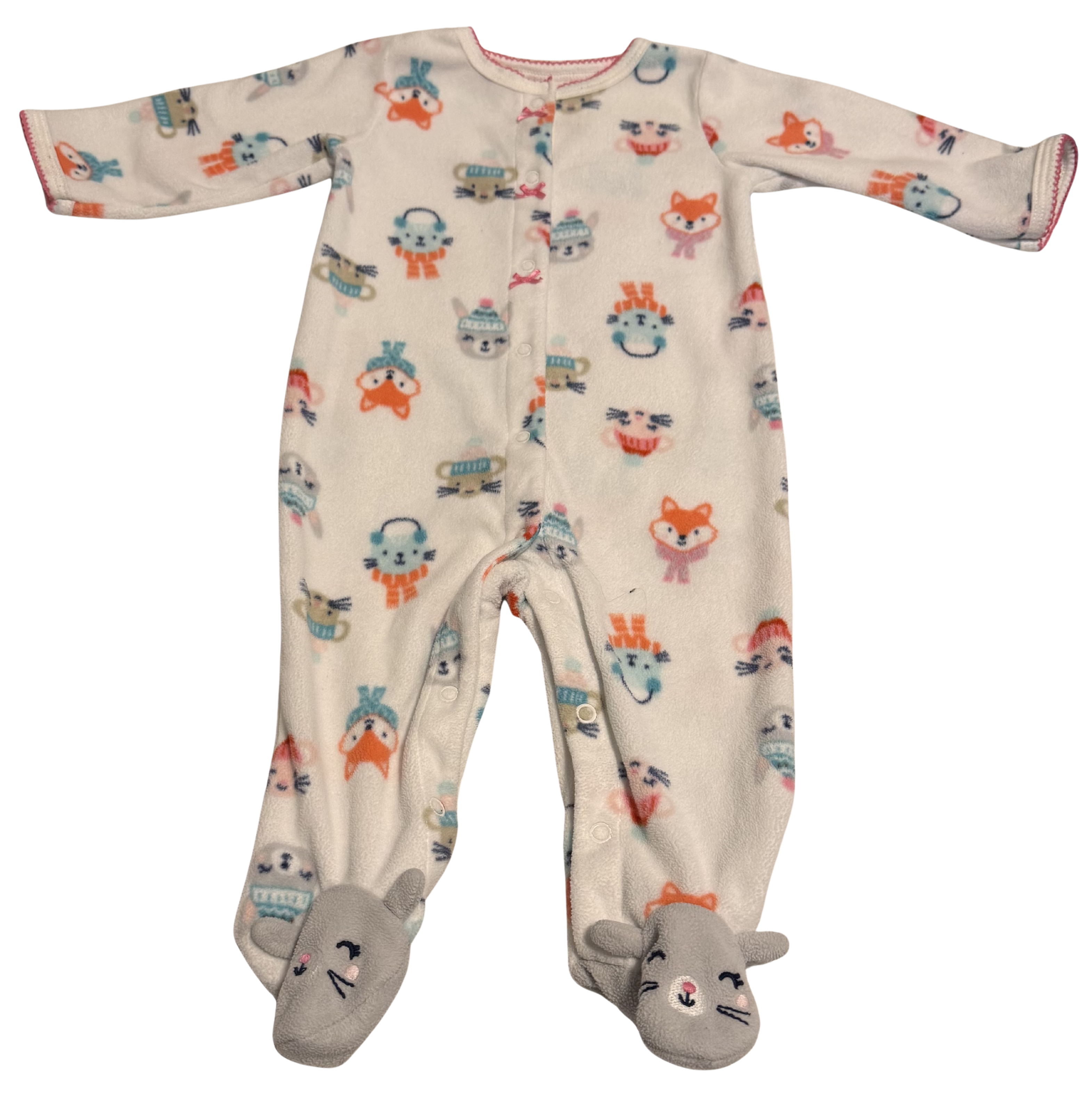 Girls 6 Month Long Sleeve Footed Pajamas