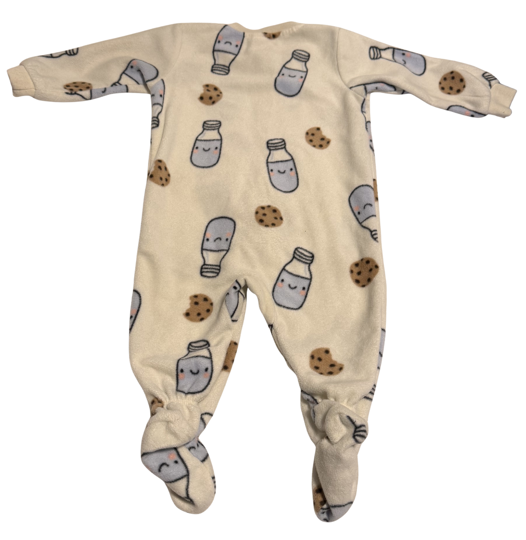 Girls 6 Month Long Sleeve Footed Pajamas -  Zippered