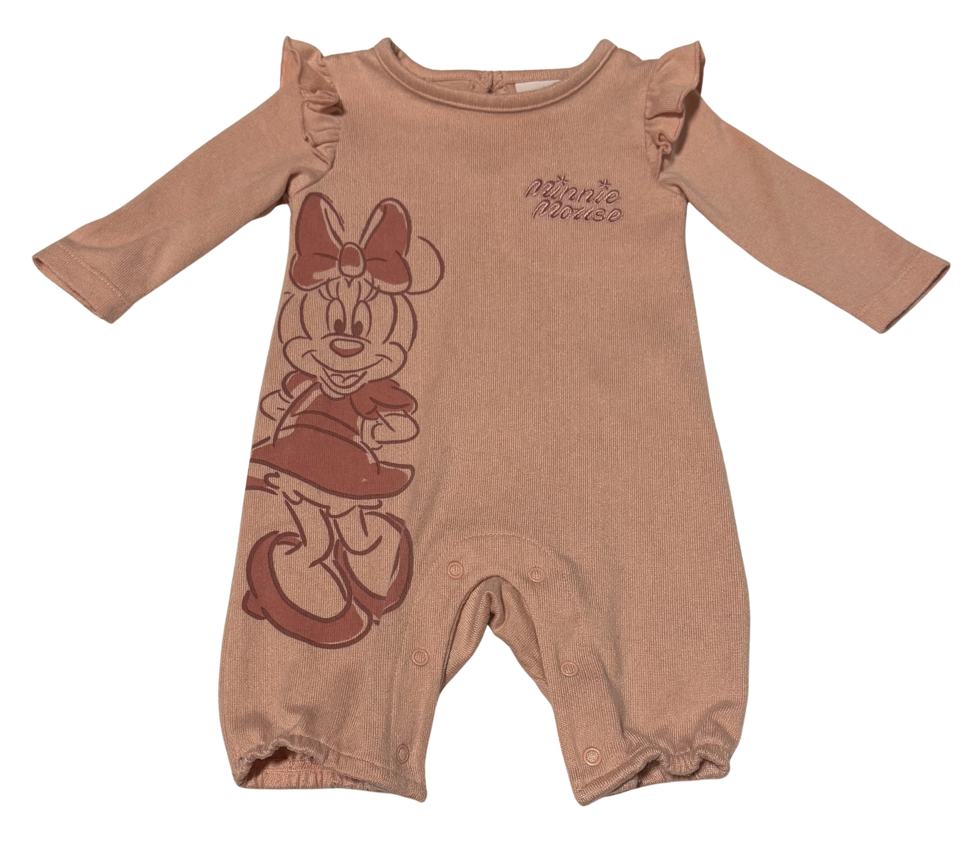Girls 0-3 Month Long Sleeve Romper