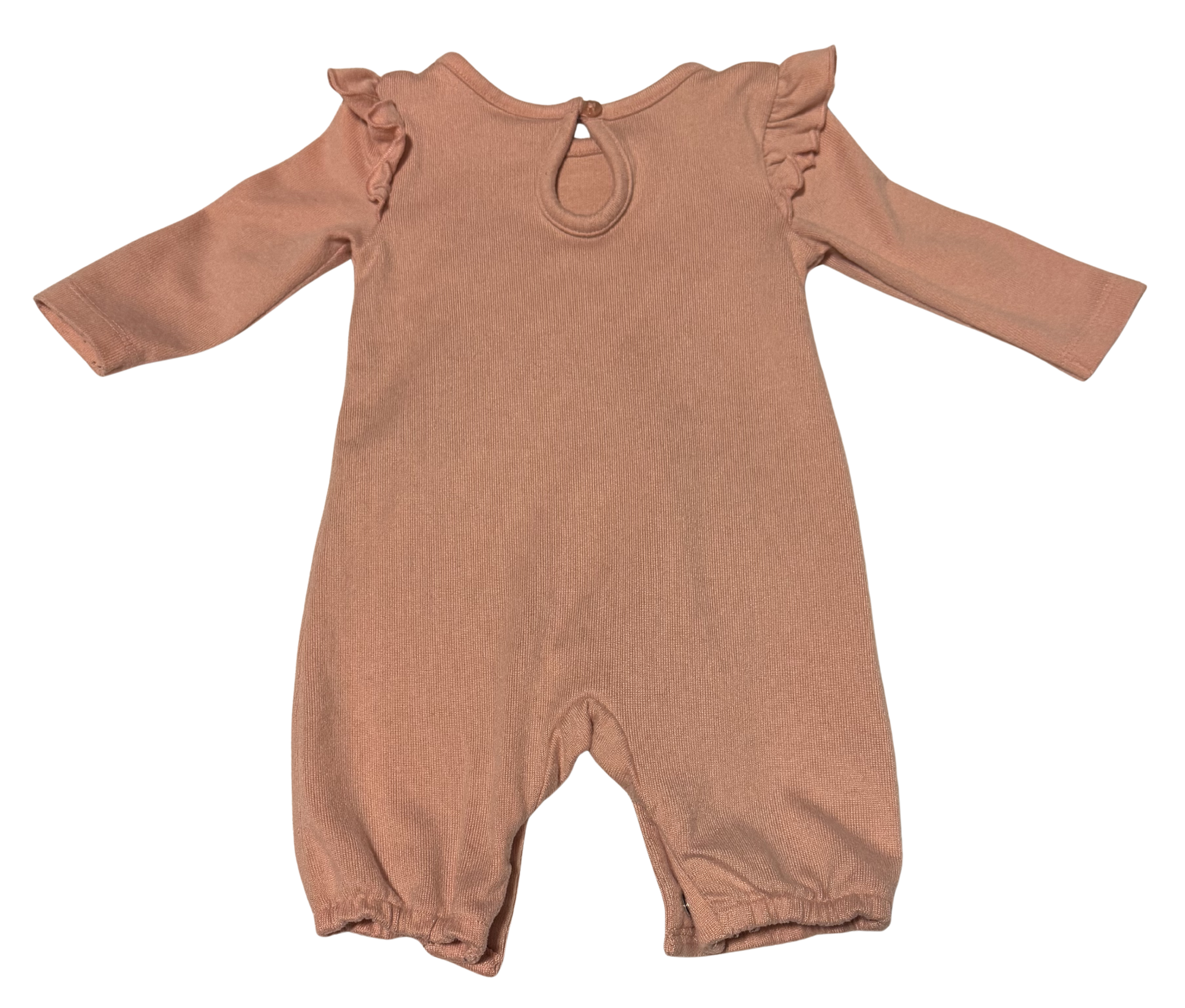Girls 0-3 Month Long Sleeve Romper
