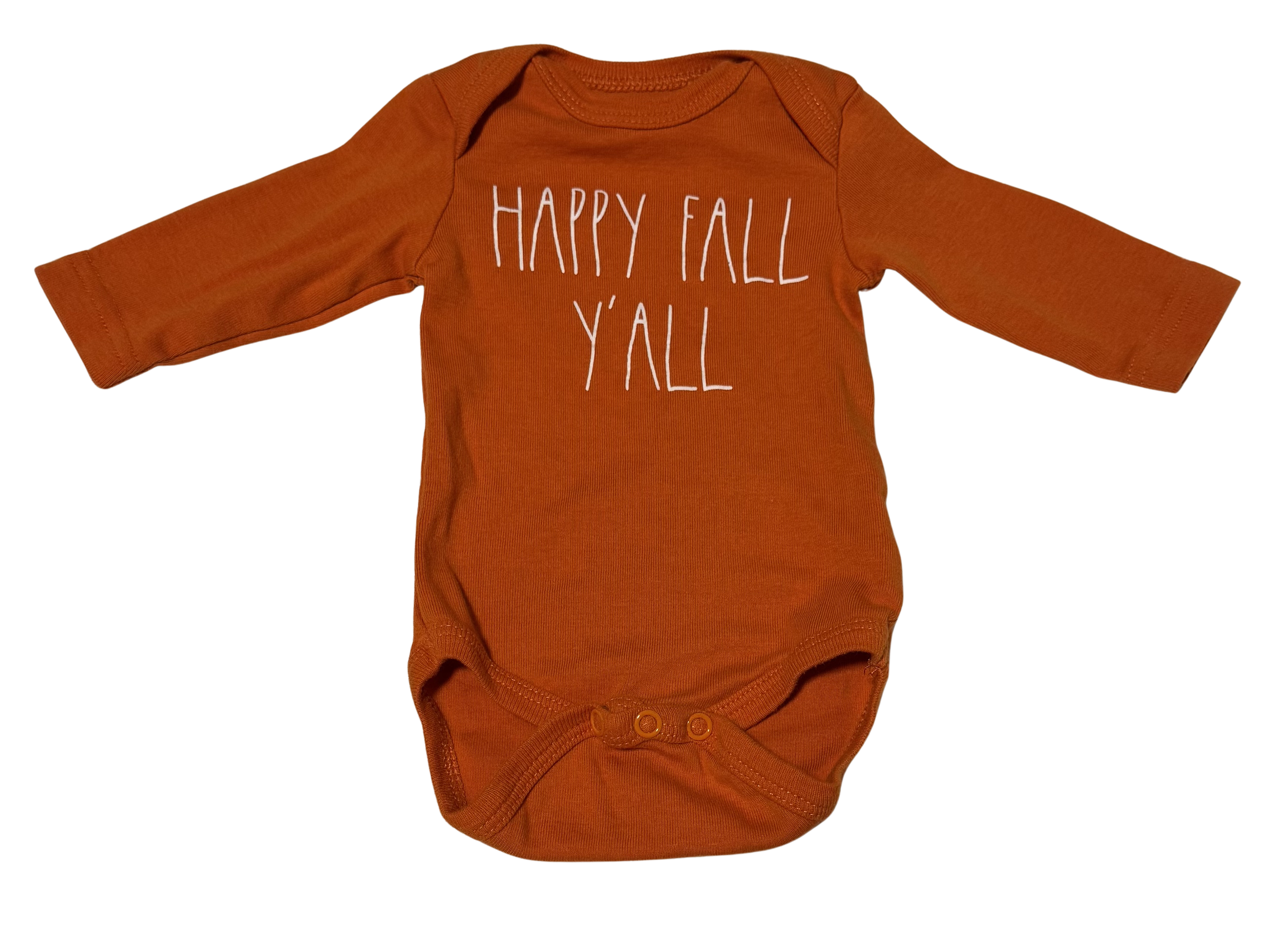 Girls 0-3 Month Long Sleeve Fall Onesie