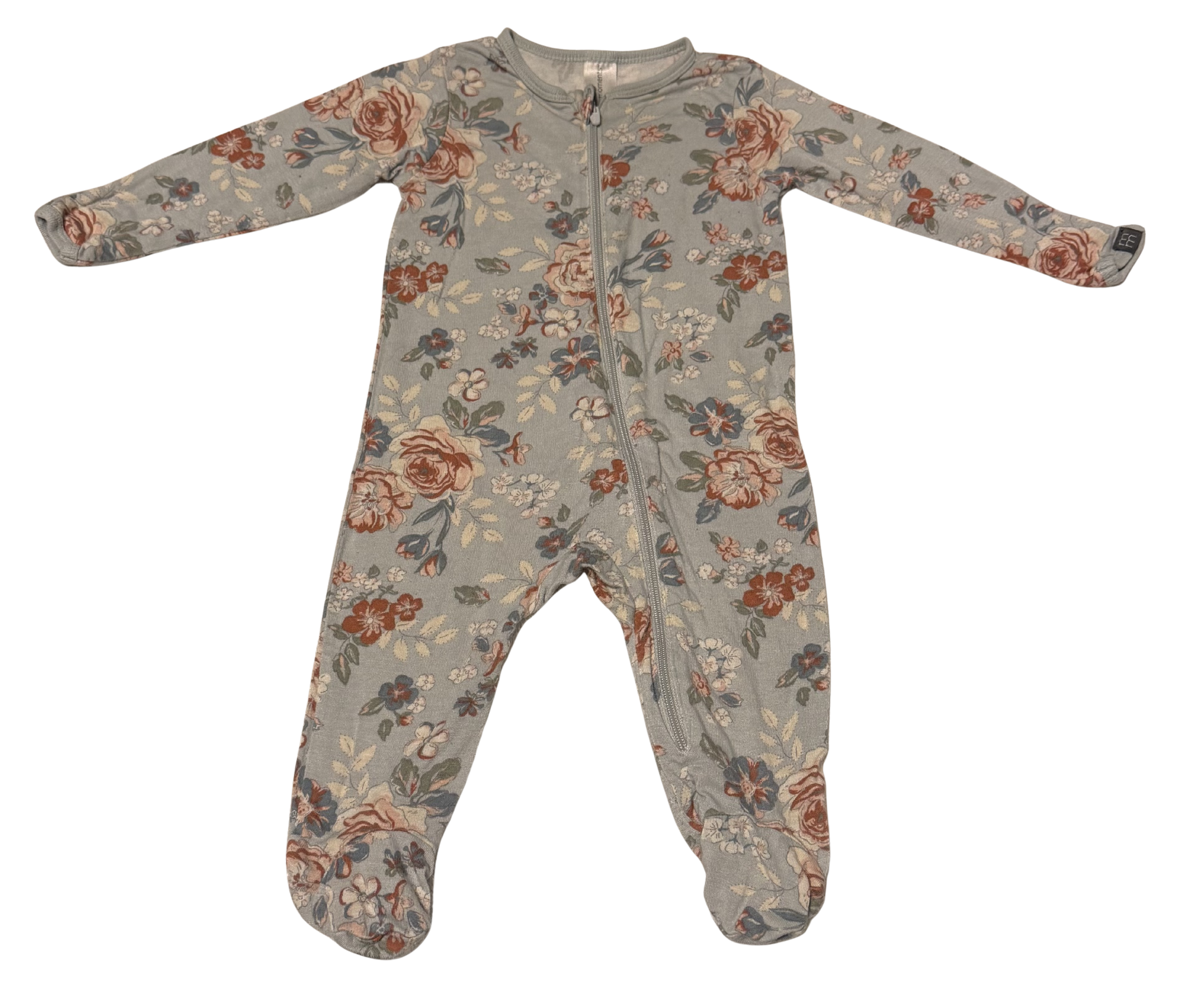 Girls 0-3 Month Footed Pajamas with Zipper