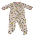 Girls 0-3 Month Footed Pajamas with Zipper