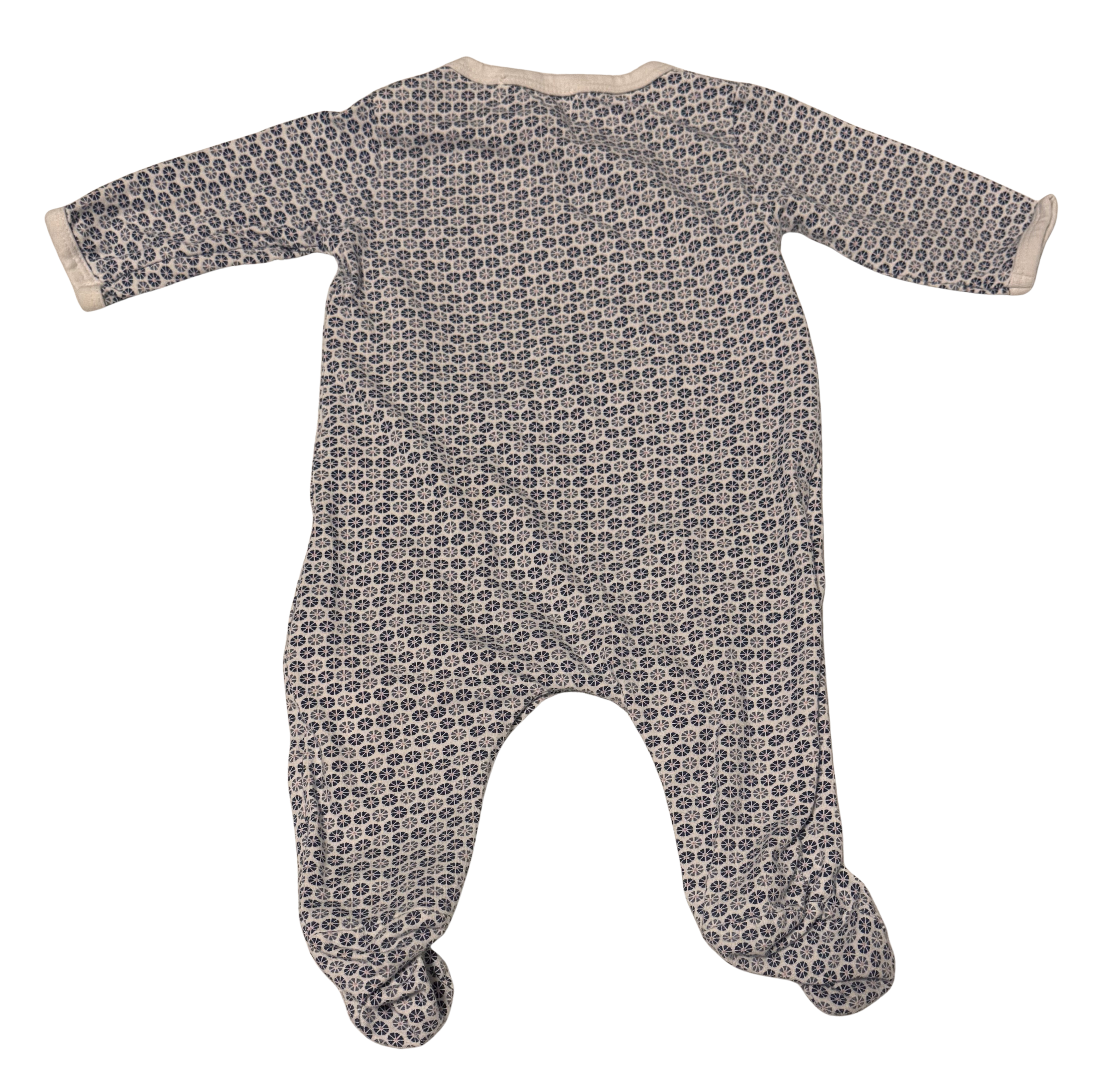 Girls 0-3 Month Footed Pajamas