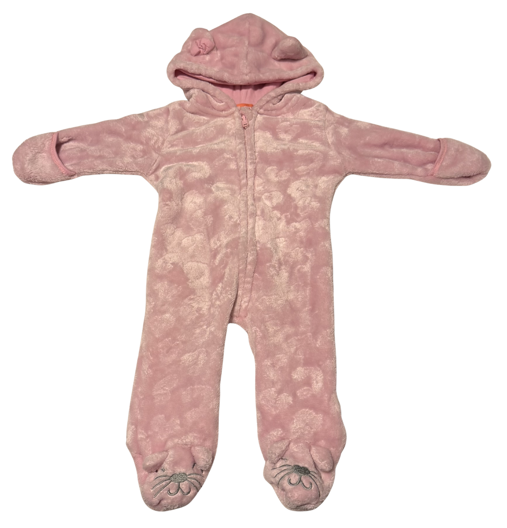 Girls 0-3 Month Outdoor Style Footed Pajamas