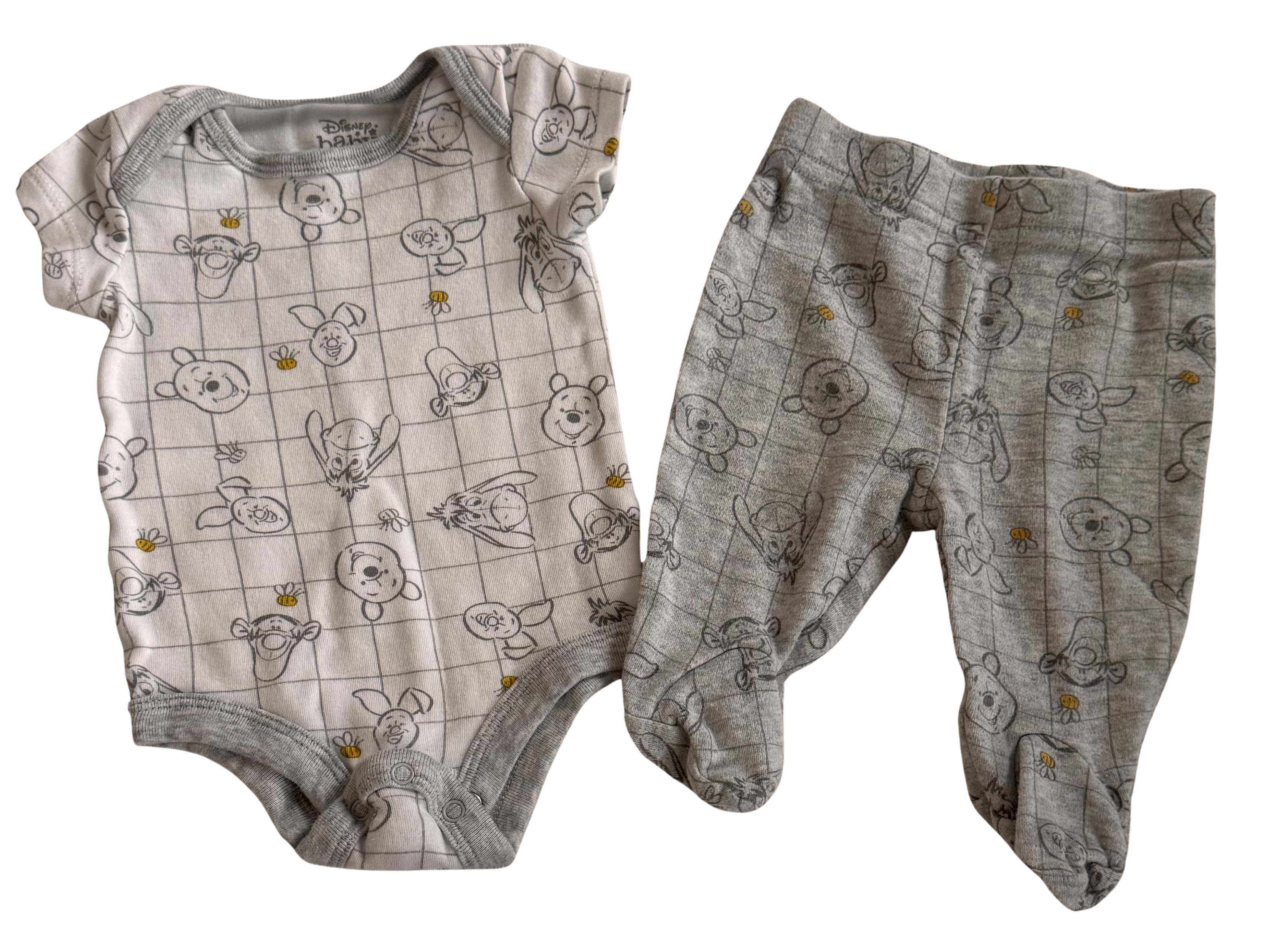 Boys Newborn Winnie the Pooh 2-Piece Onesie and Pants