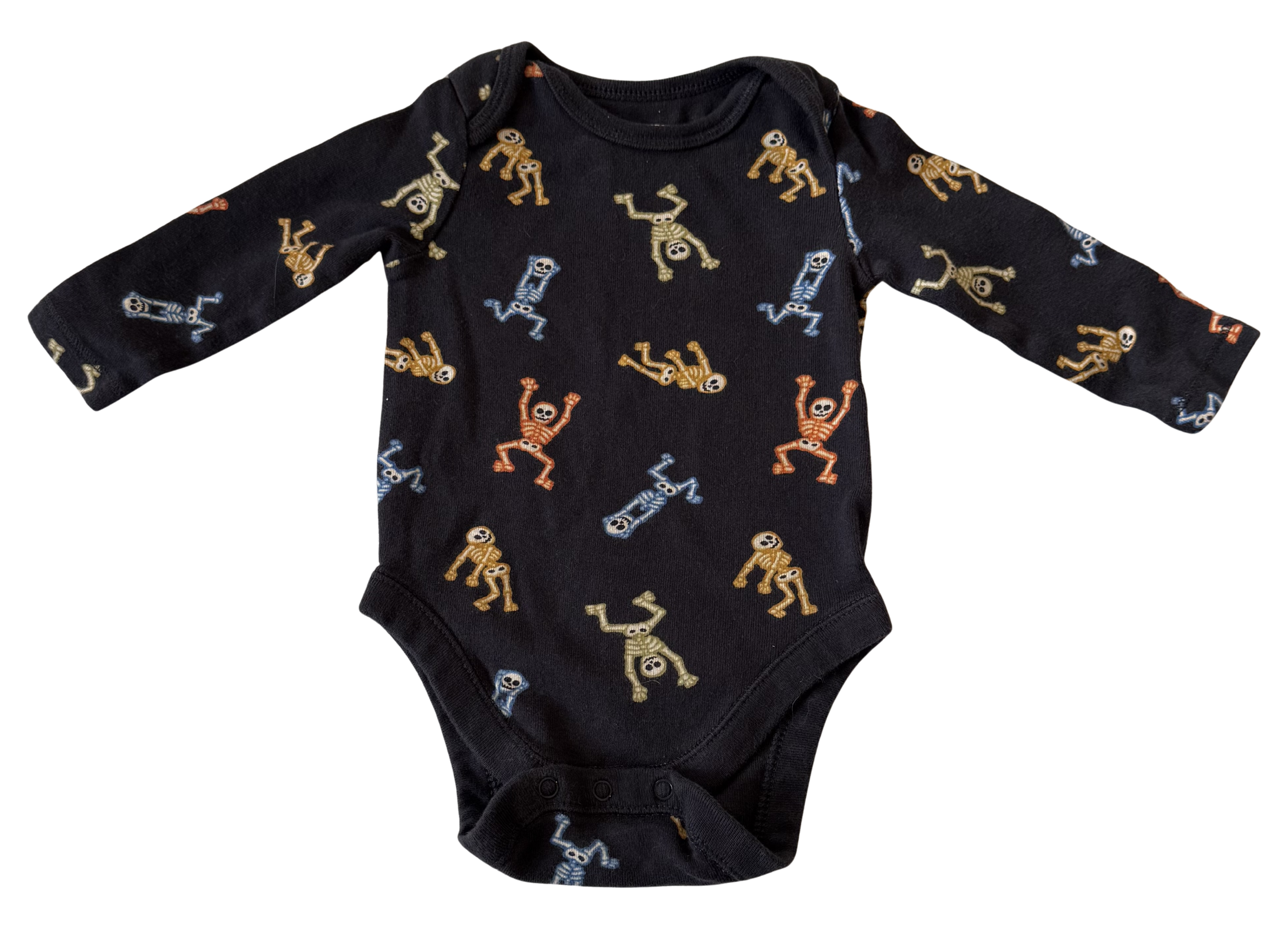 Boys 0-3 Month Long Sleeve Halloween Onesie