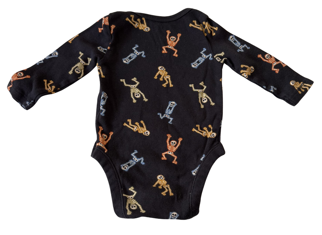 Boys 0-3 Month Long Sleeve Halloween Onesie
