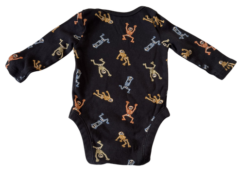 Boys 0-3 Month Long Sleeve Halloween Onesie
