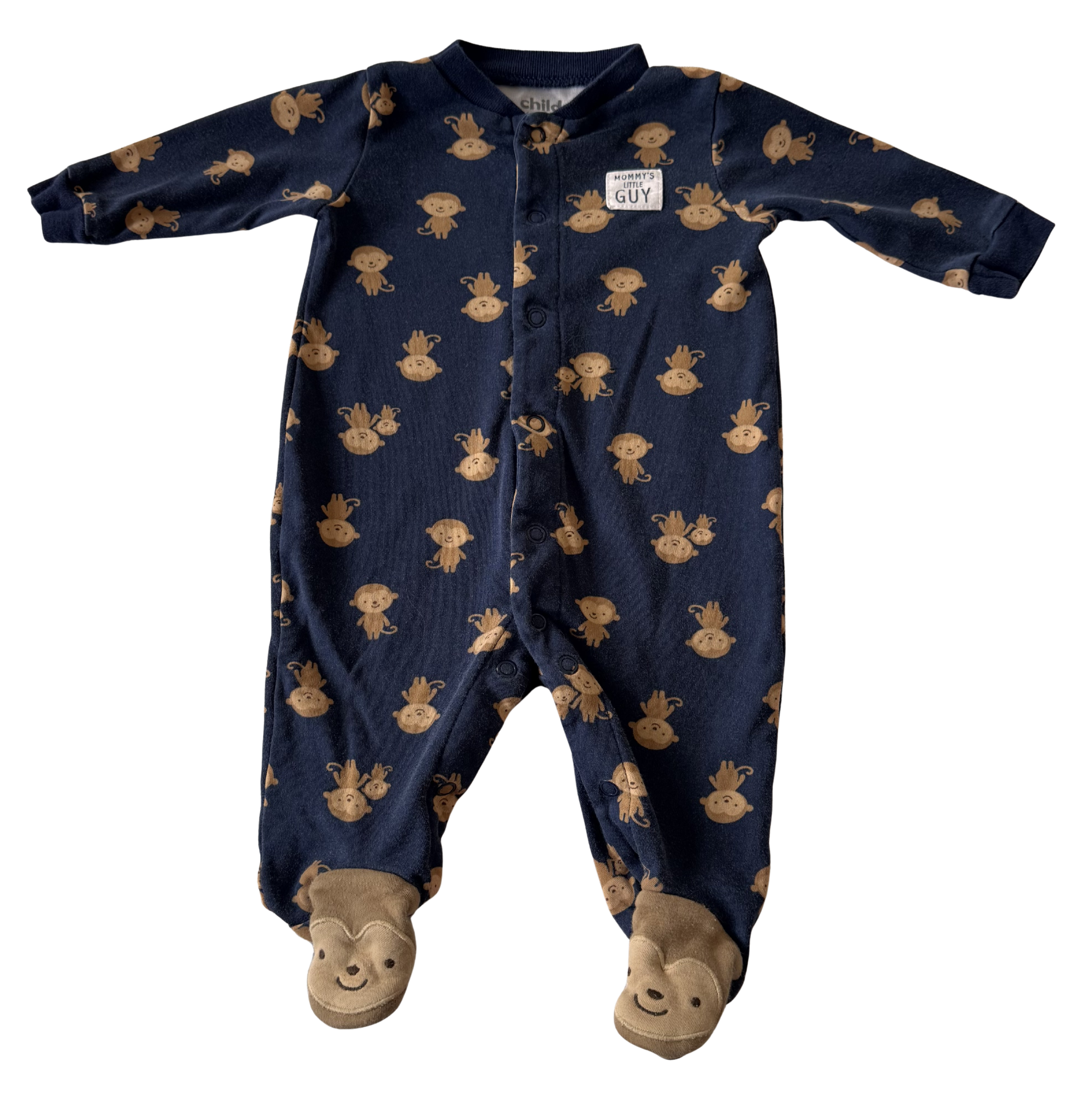Boys 0-3 Month Footed Pajamas