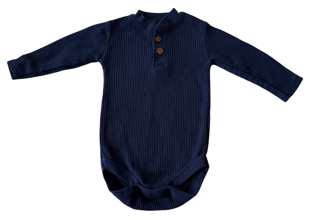 Boys 0-3 Month Long Sleeve Onesie