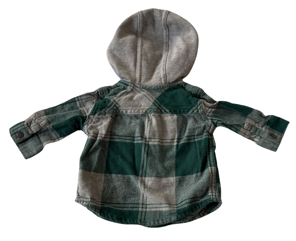 Boys 0-3 Month Button Up Sweater with Hood