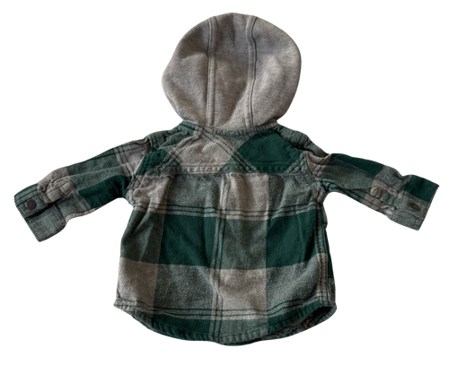 Boys 0-3 Month Button Up Sweater with Hood