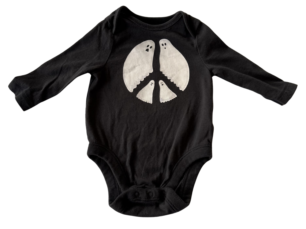 Boys 0-3 Month Long Sleeve Halloween Onesie