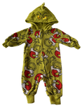 Boys 0-3 Month 'The Grinch' Pajamas with Hood