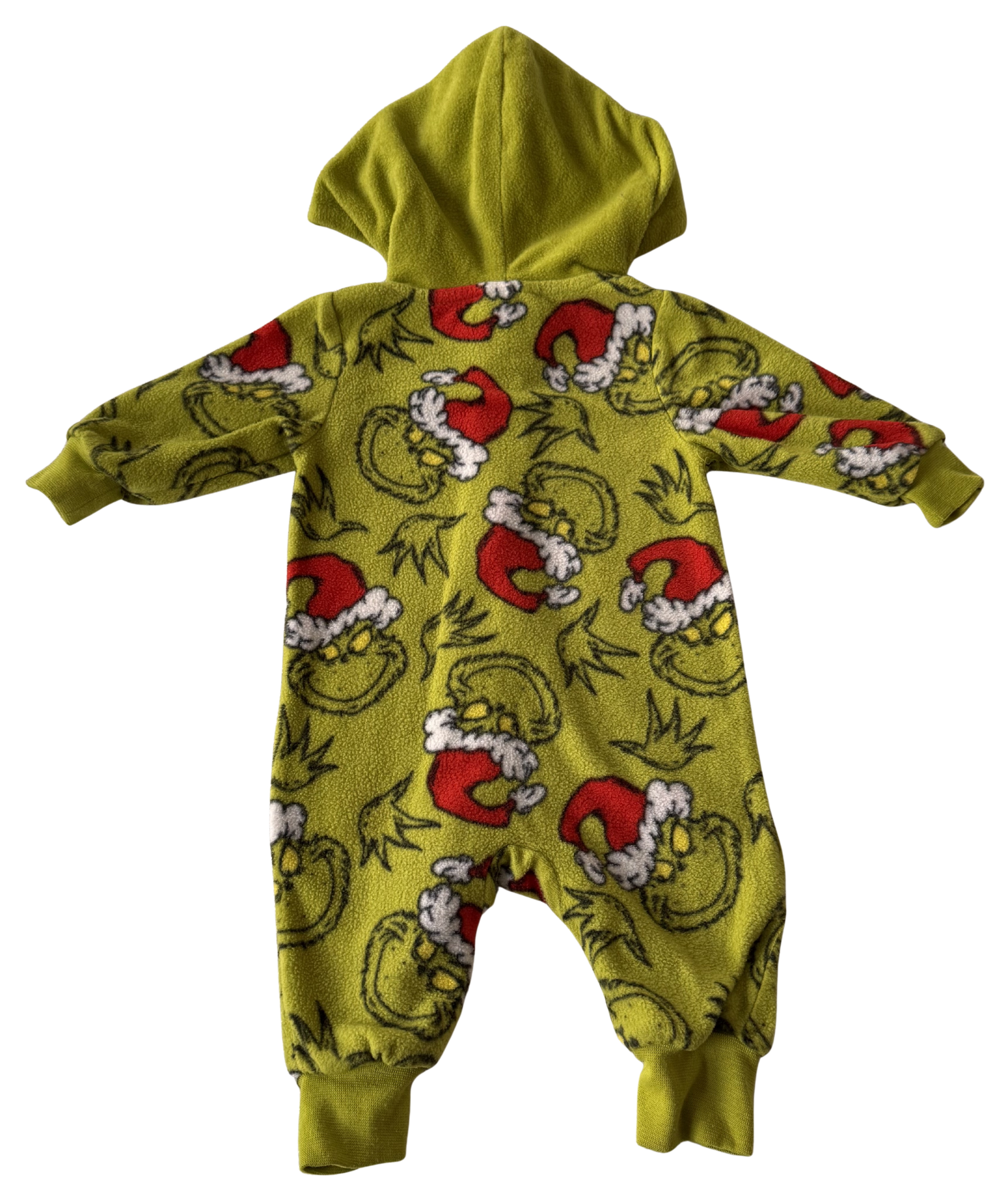 Boys 0-3 Month 'The Grinch' Pajamas with Hood