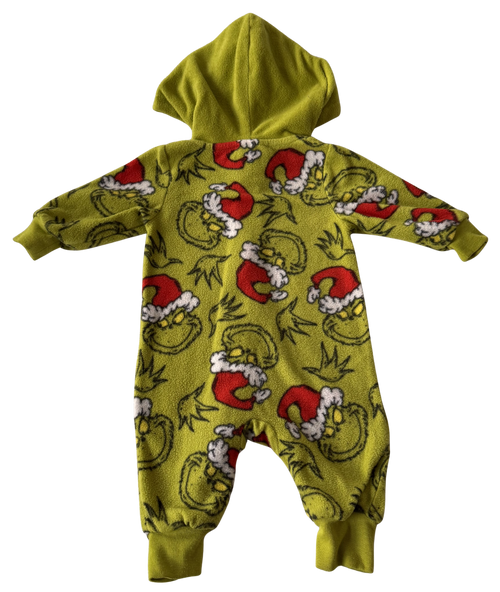 Boys 0-3 Month 'The Grinch' Pajamas with Hood