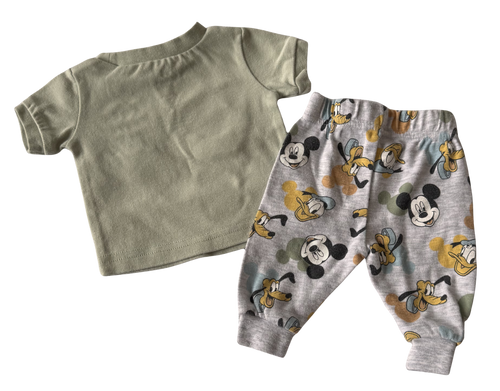 Boys 0-3 Month 2-Piece Mickey and Friends Outfit