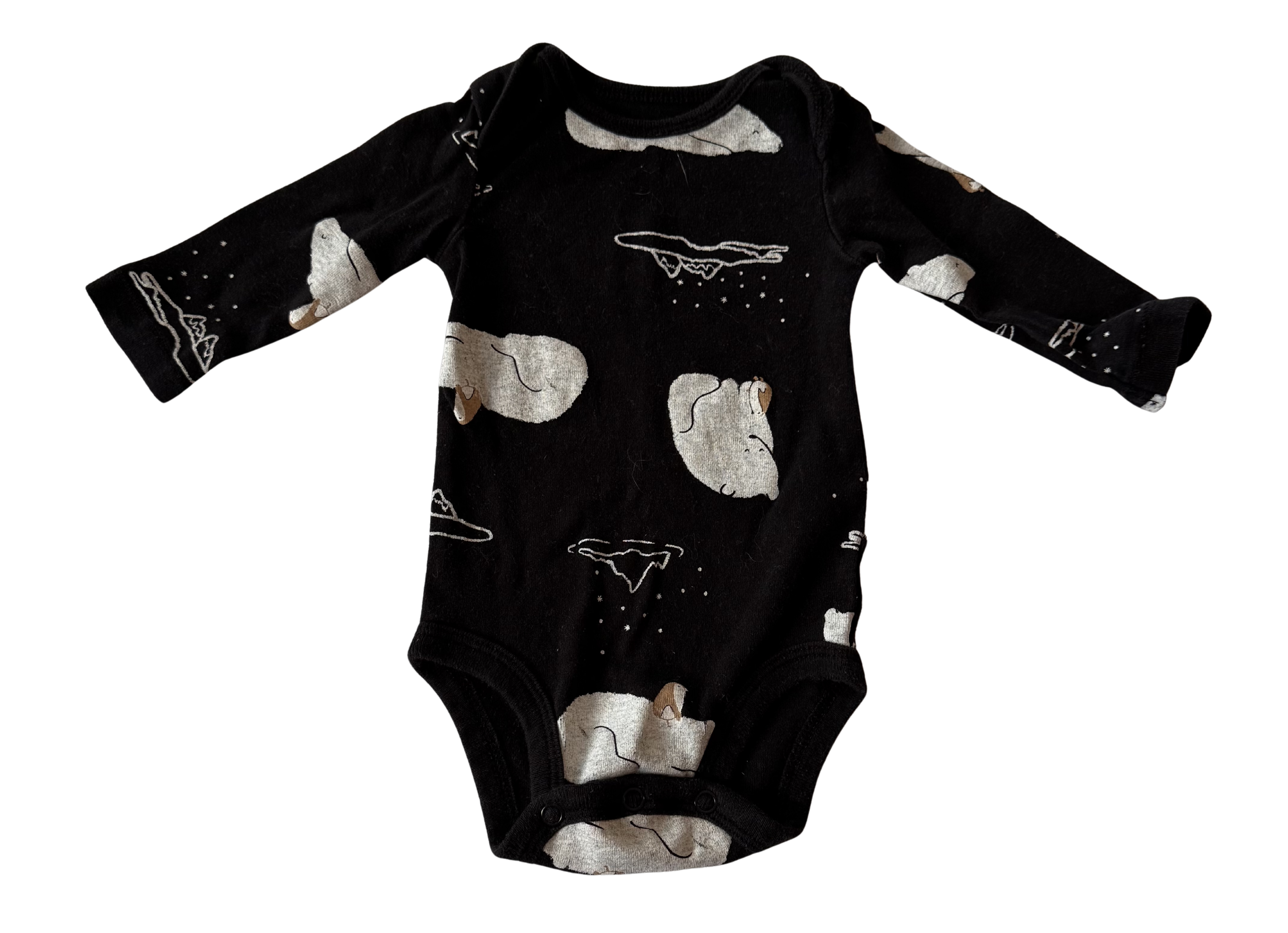 Boys 3 Month Long Sleeve Onesie