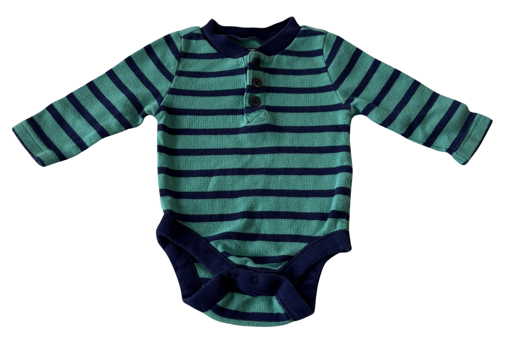 Boys 3-6 Month Long Sleeve Onesie