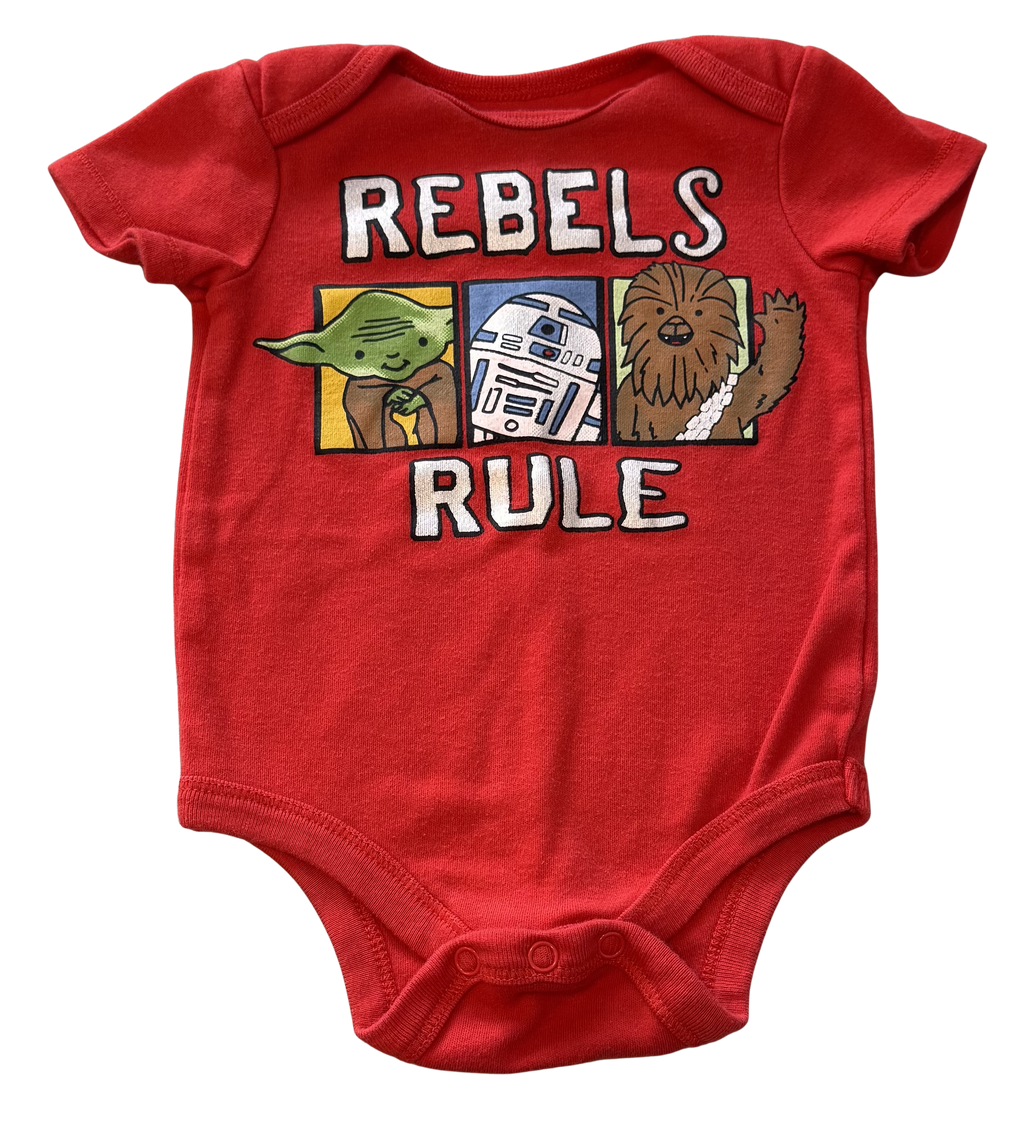 Boys 6-9 Month Star Wars Short Sleeve Onesie