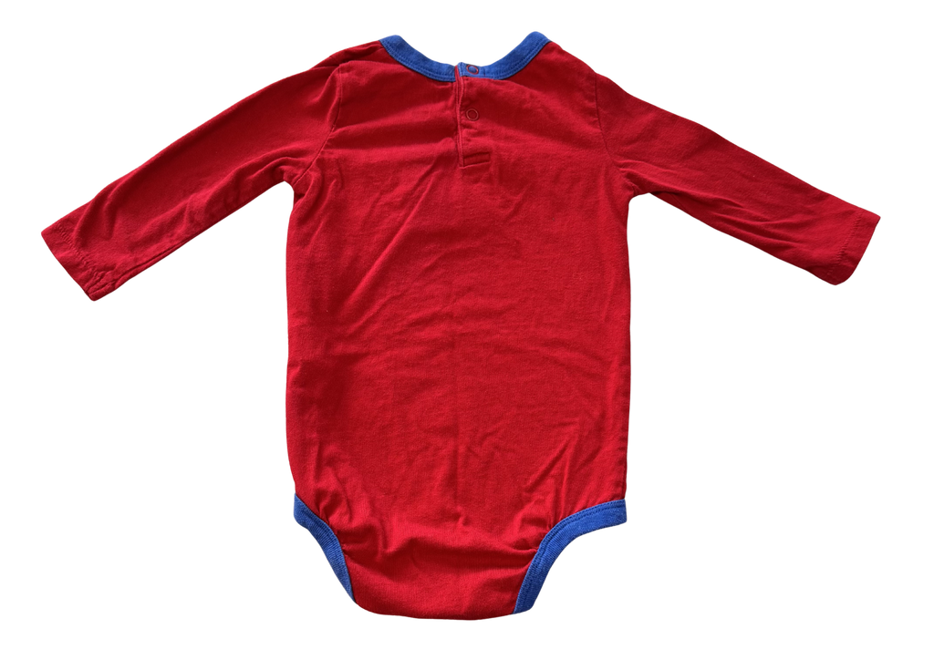 Boys 6-12 Month Long Sleeve Spiderman Onesie