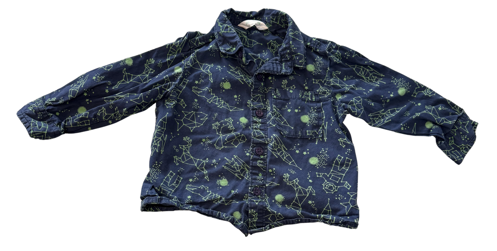 Boys 6-12 Month Button Up Long Sleeve Shirt