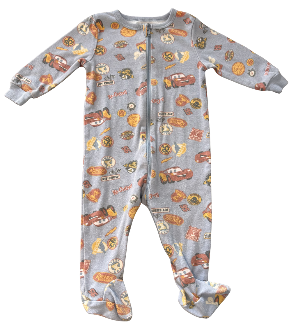 Boys 6-12 Month Cars Footed Pajamas with Zipper