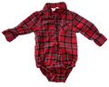 Boys 6-12 month Long Sleeve Plaid Onesie