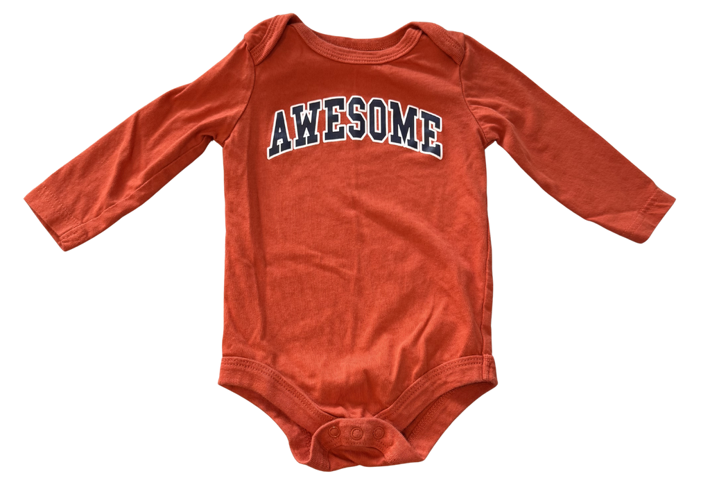 Boys 6-12 Month Long Sleeve Onesie