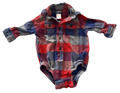 Boys 9 Month Long Sleeve Plaid Onesie