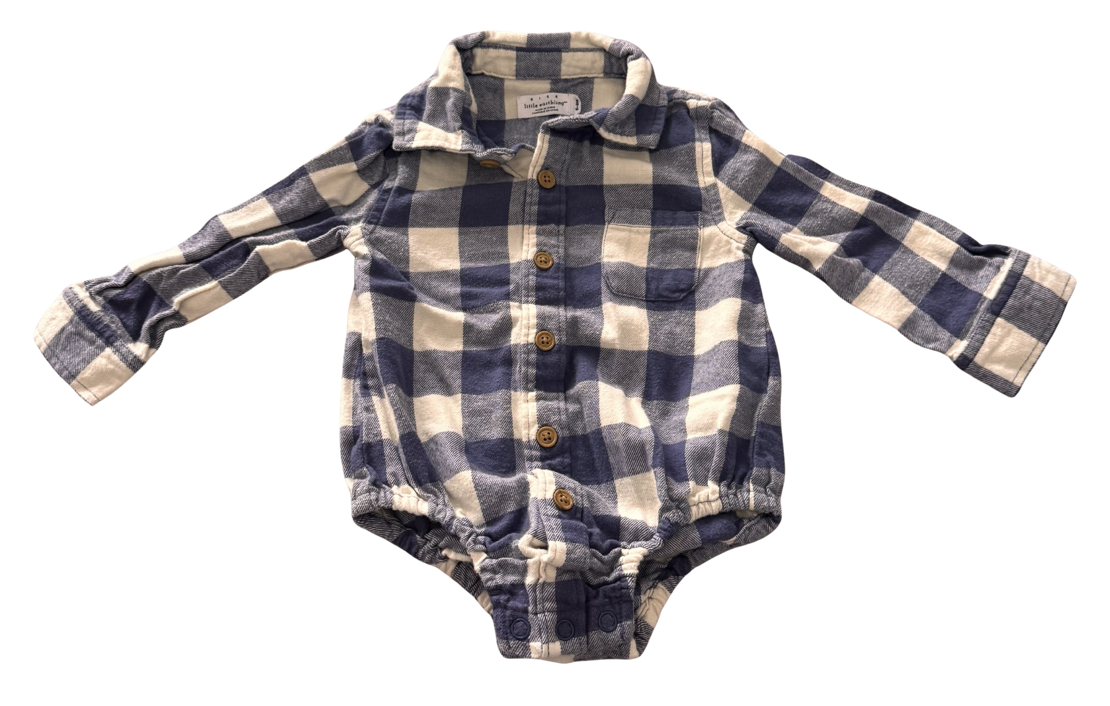 Boys 6-9 Month Long Sleeve Onesie