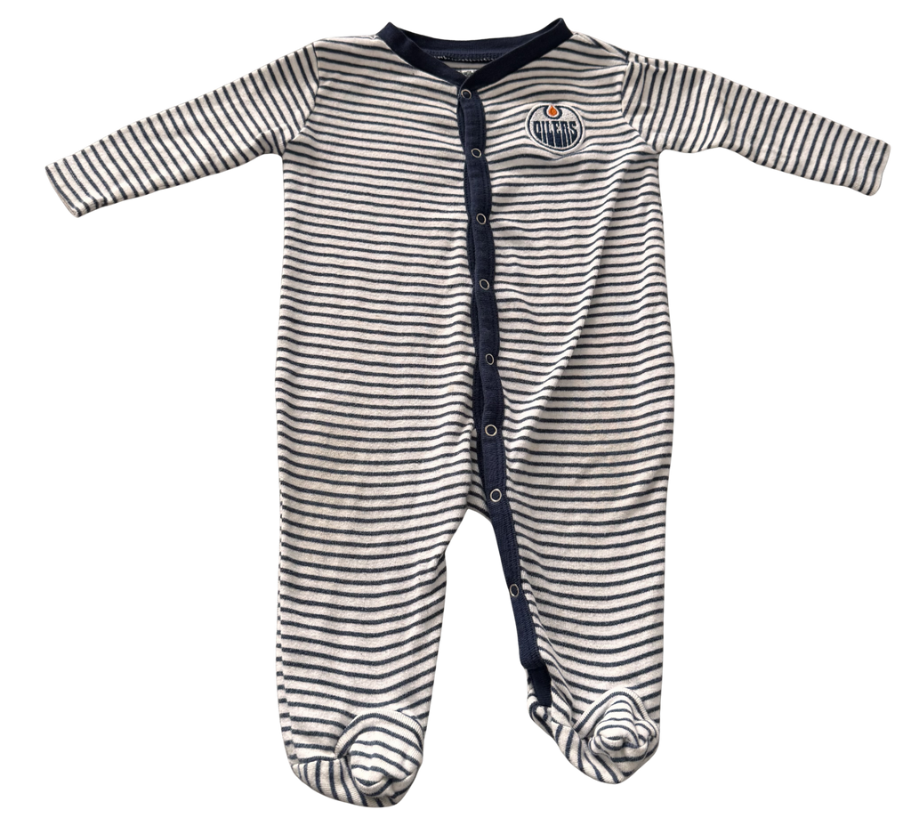 Boys 12 Month Oilers Footed Pajamas