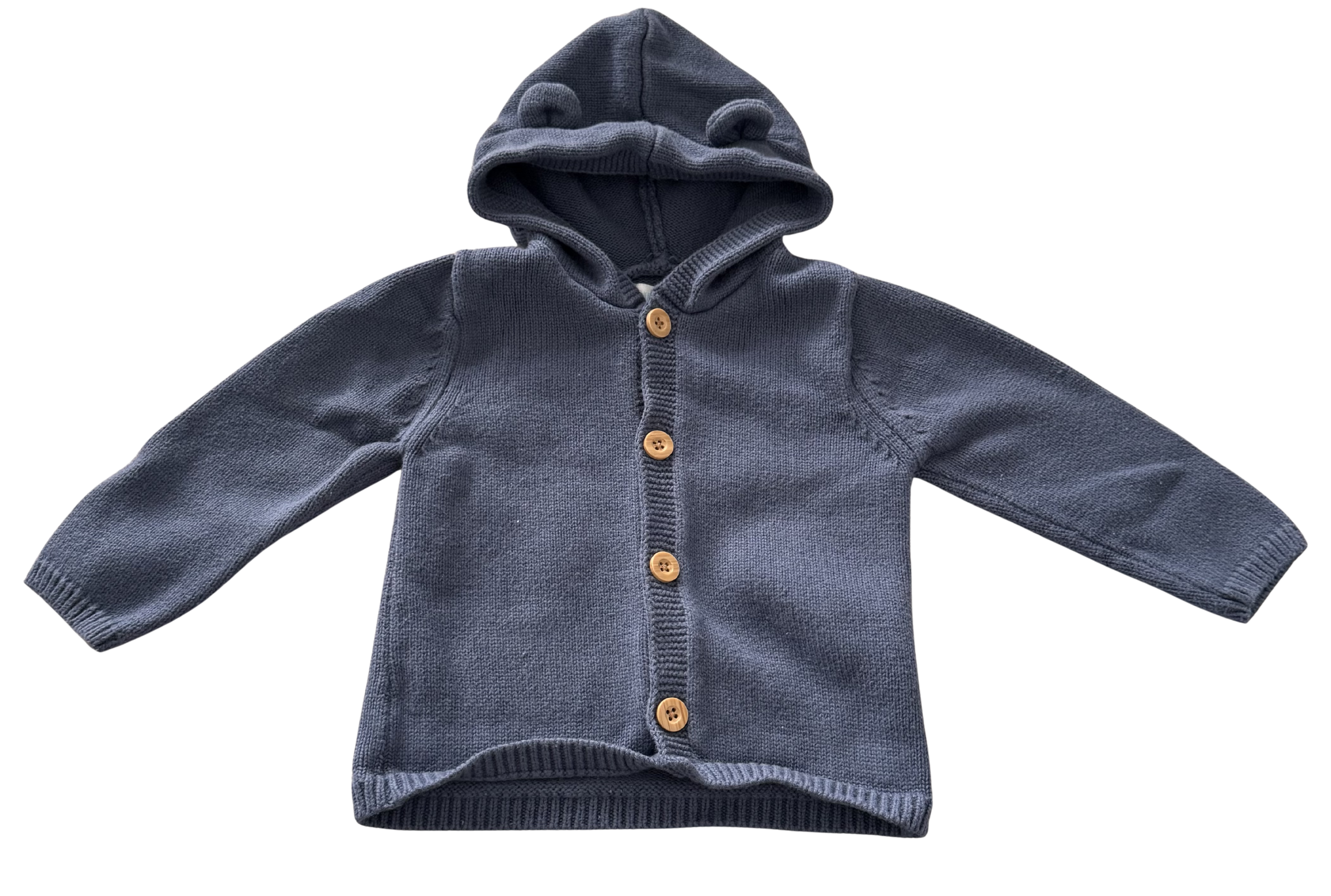 Boys 12 Month Button Up Sweater with Hood