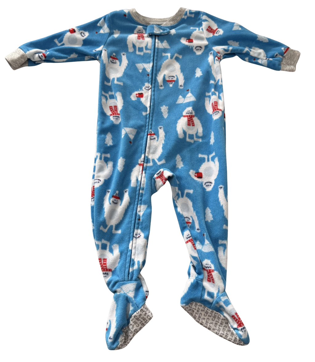 Boys 12 Month Footed Pajamas with Zipper