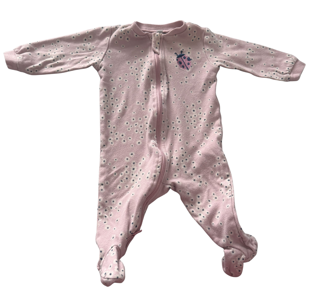 Girls 3 Month Footed Pajamas with Zipper