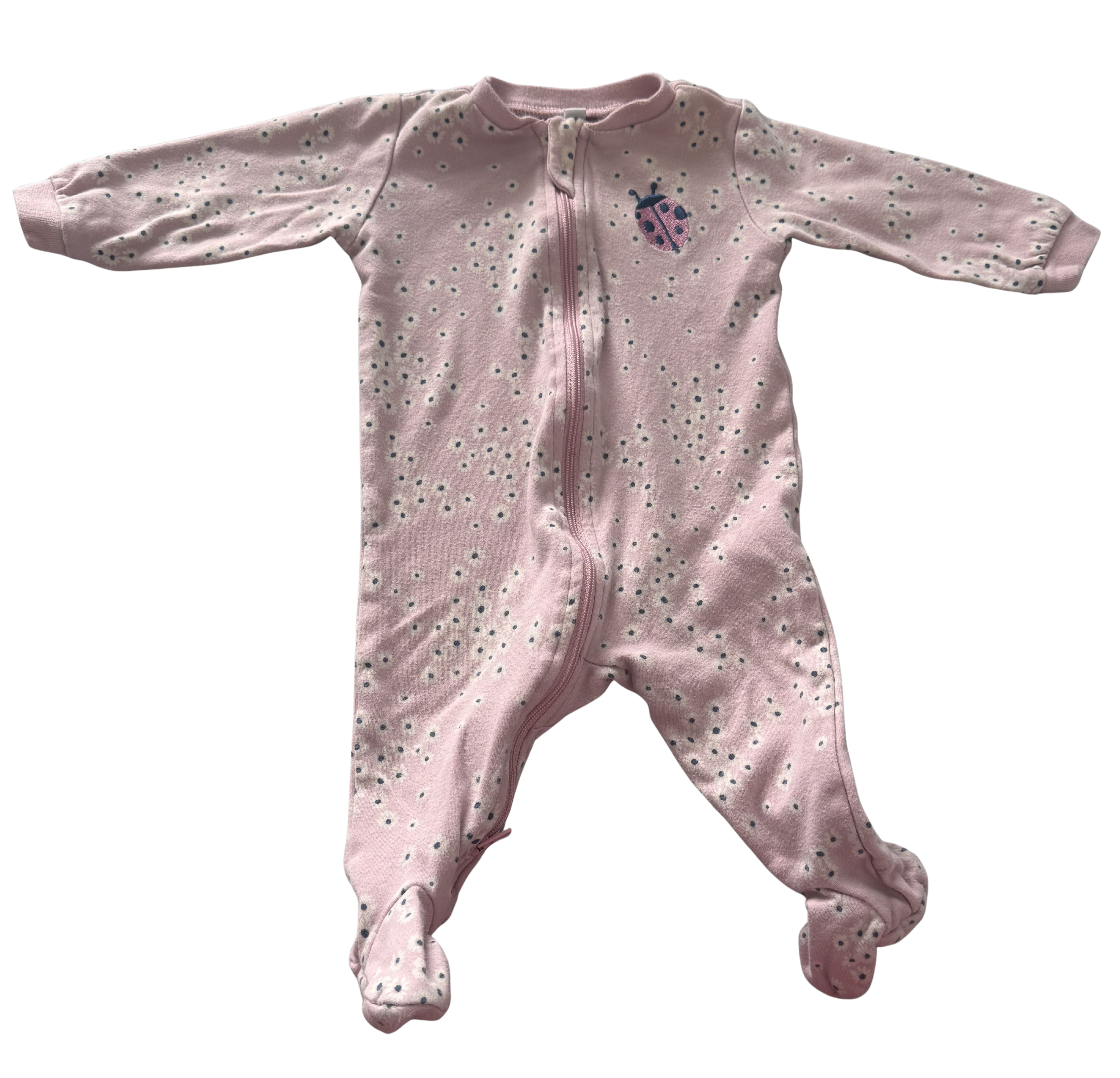 Girls 3 Month Footed Pajamas with Zipper