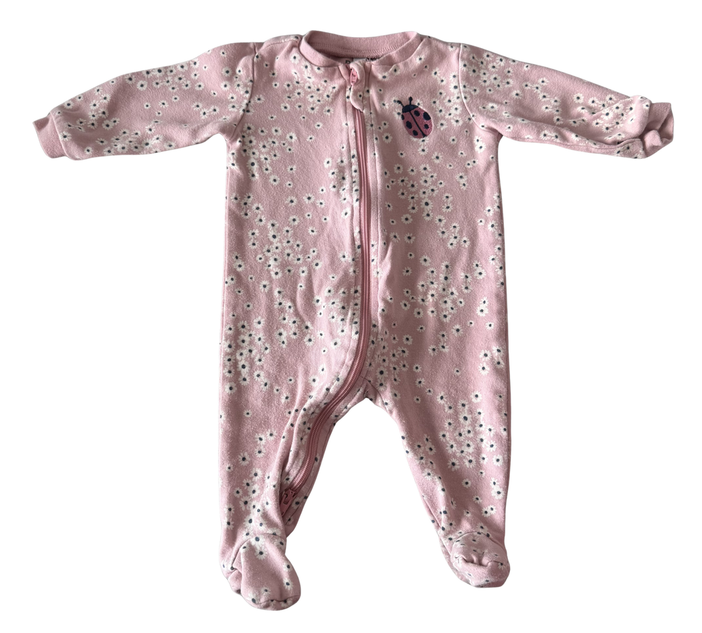Girls 3 Month Footed Pajamas with Zipper
