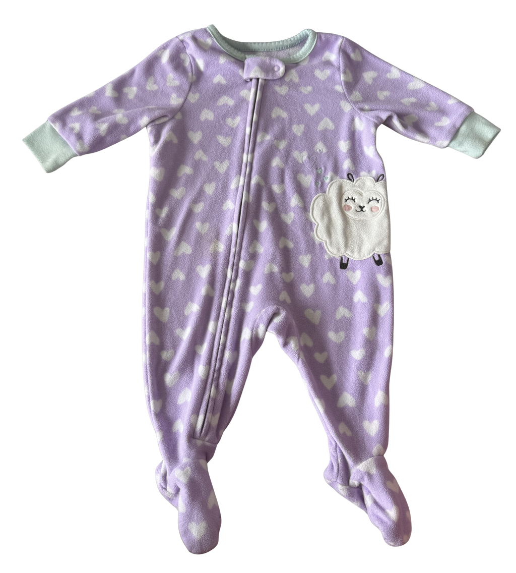 Girls 3 Month Footed Pajamas with Zipper
