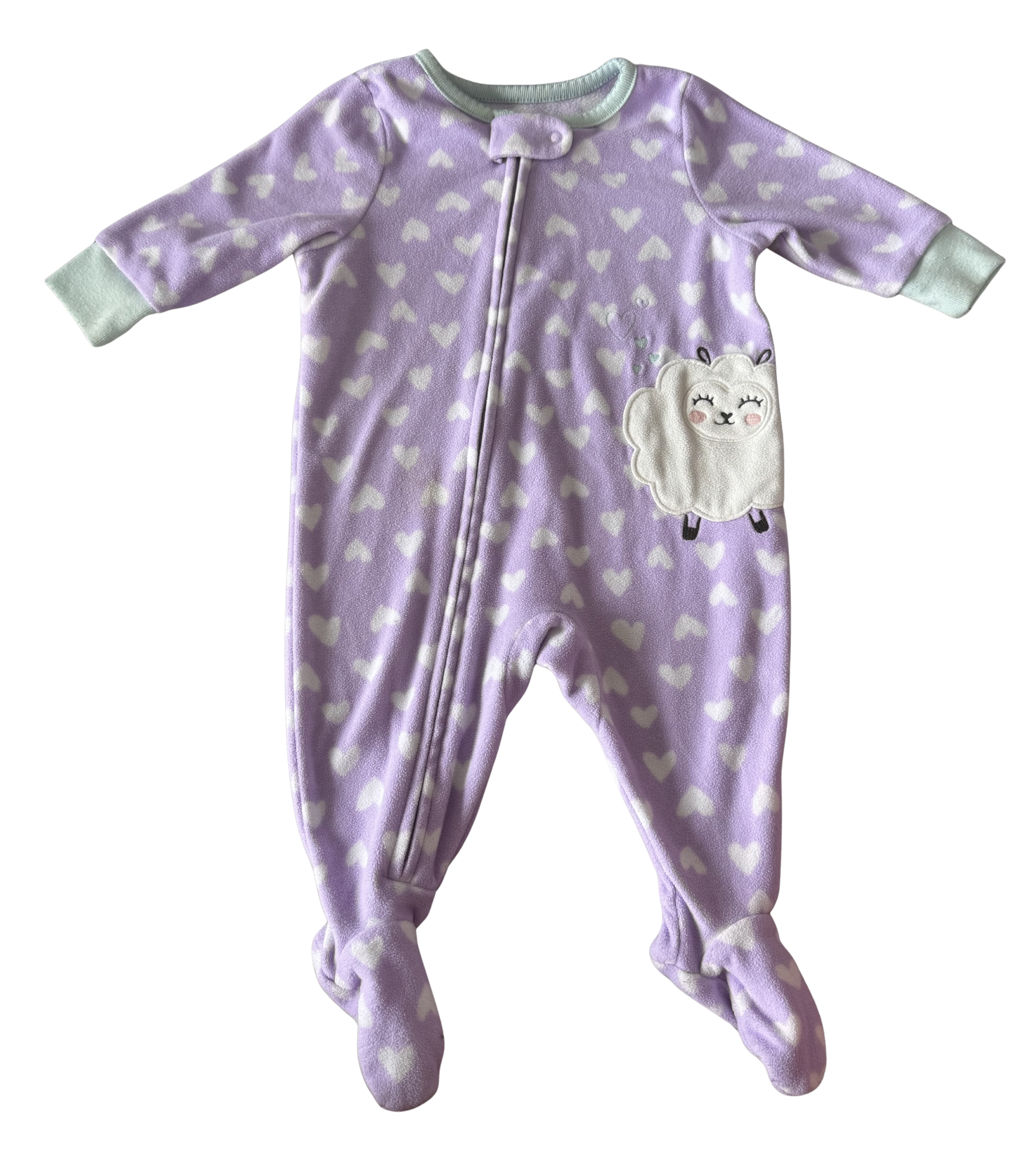 Girls 3 Month Footed Pajamas with Zipper
