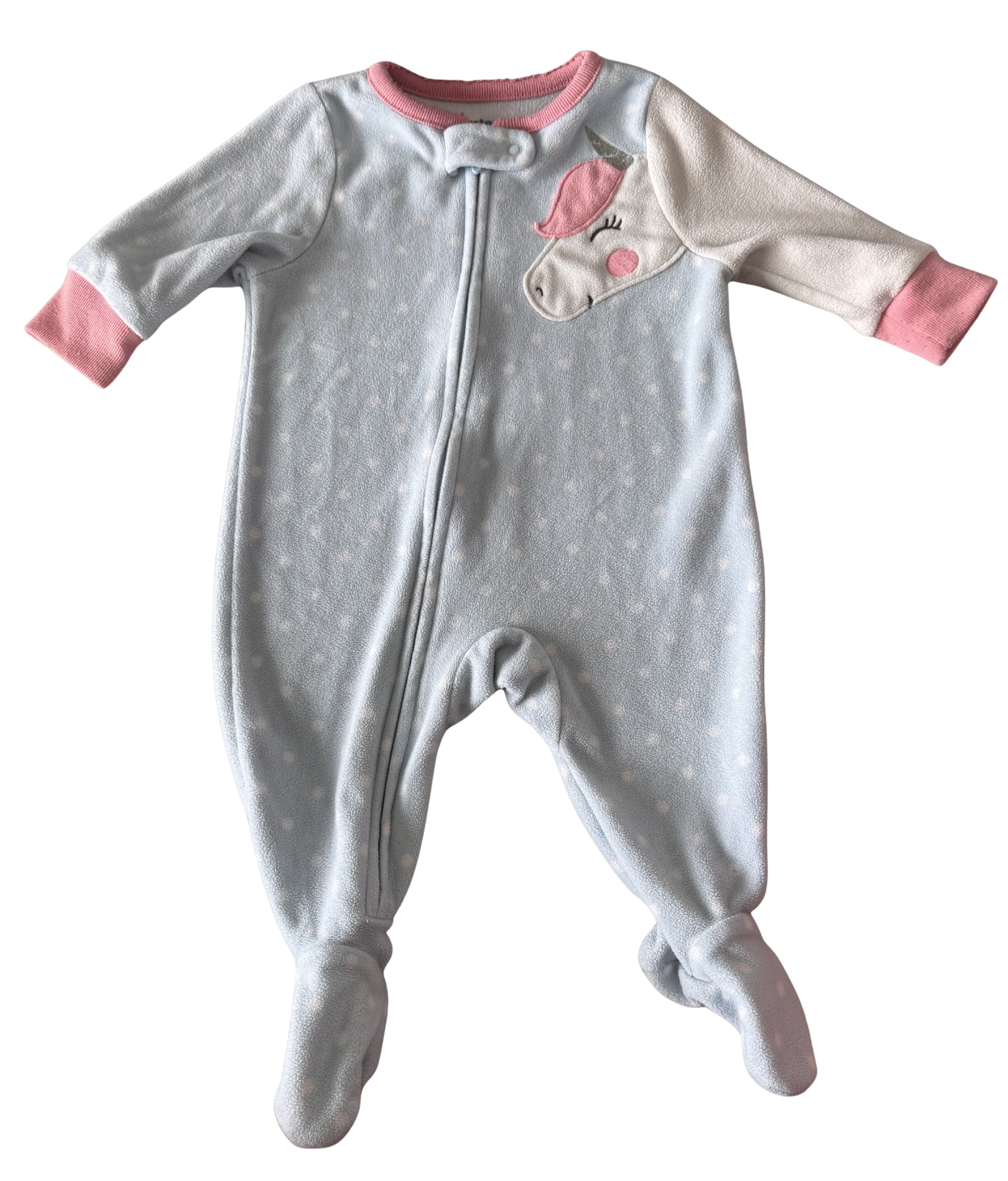 Girls 3 Month Footed Pajamas with Zipper