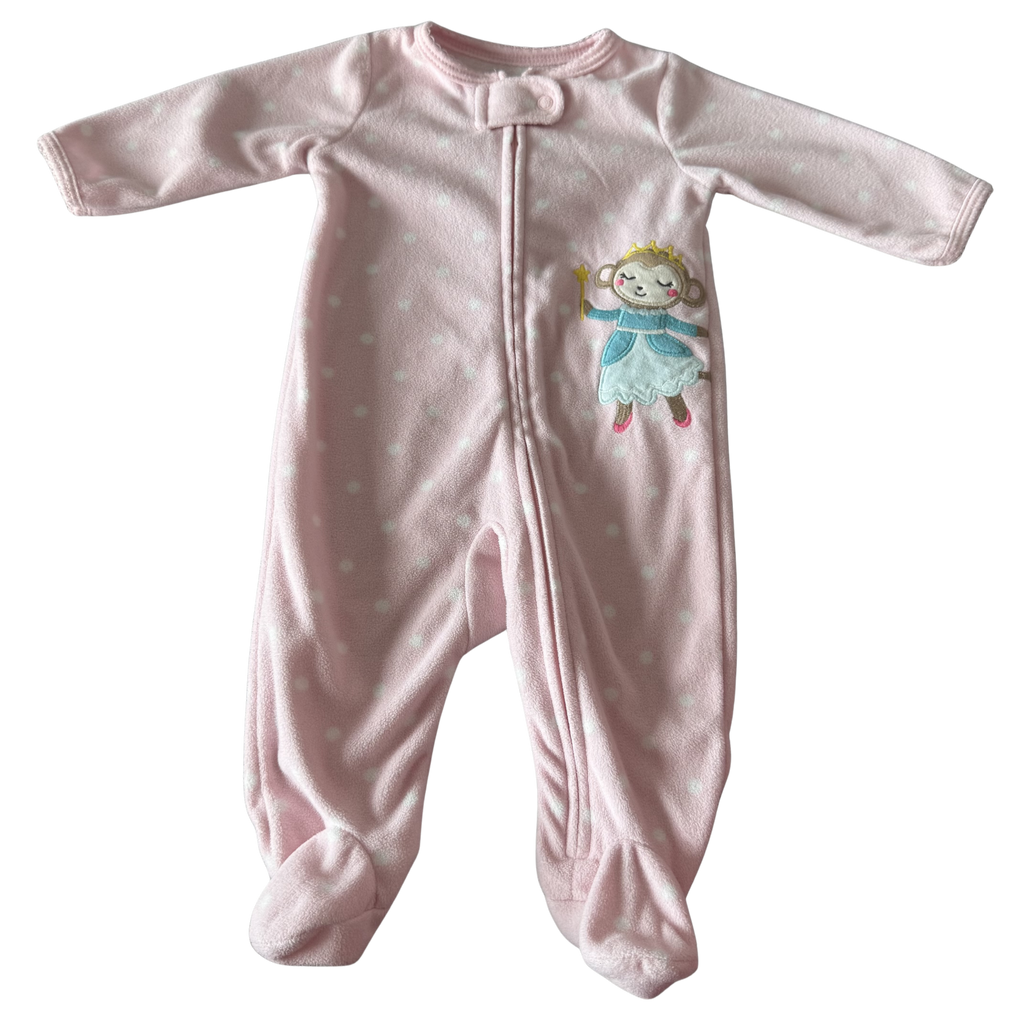 Girls 3 Month Footed Pajamas with Zipper