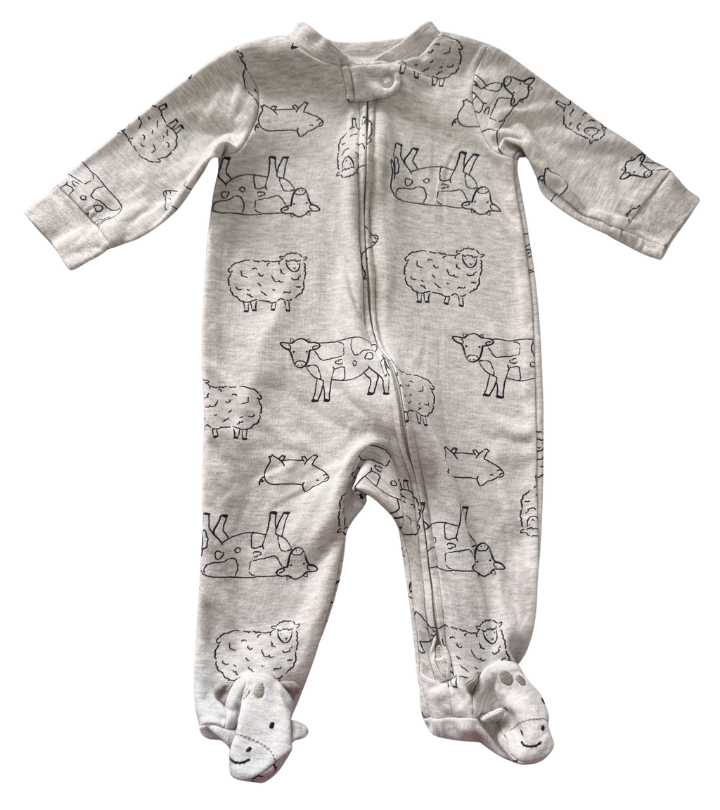 Girls 3-6 Month Footed Pajamas with Zipper