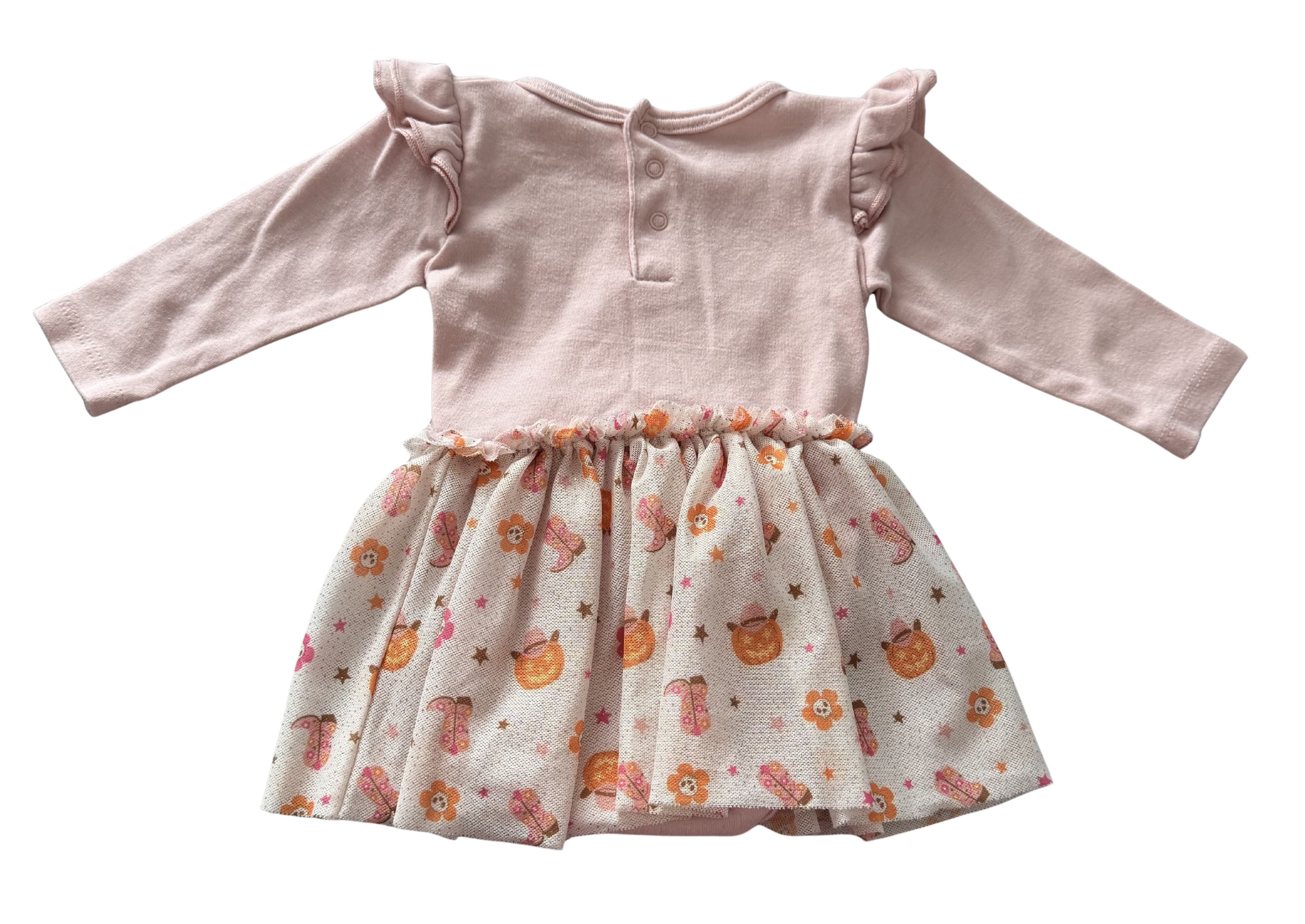Girls 3-6 Month Long Sleeve Halloween Onesie