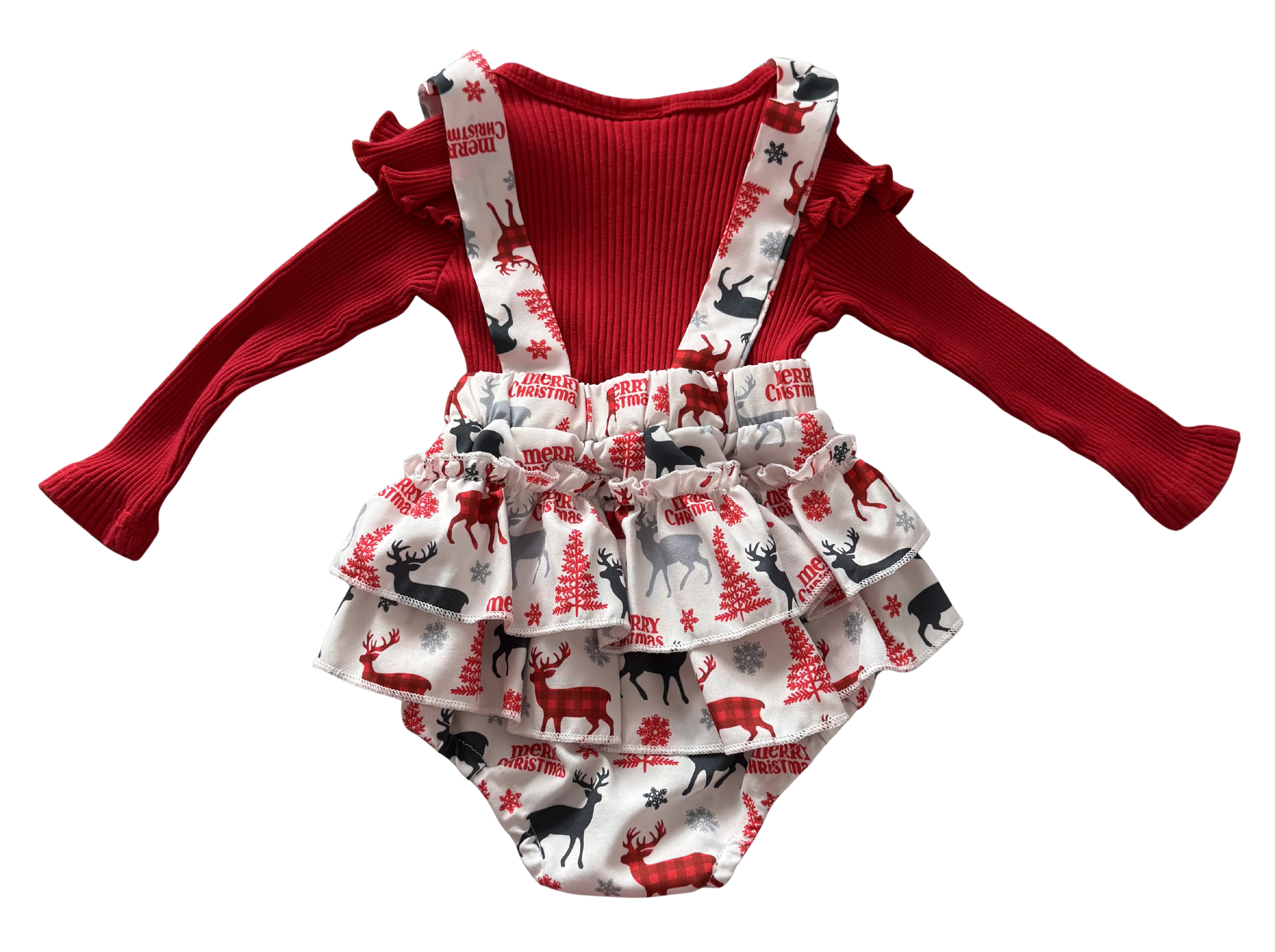 Girls 3-6 Month Christmas Long Sleeve Onesie