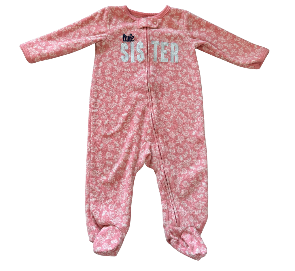 Girls 6 Month Footed Pajamas with Zipper