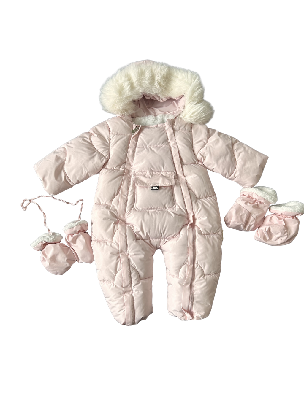 Girls Snowsuit with Gloves and Booties