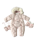 Girls Snowsuit with Gloves and Booties