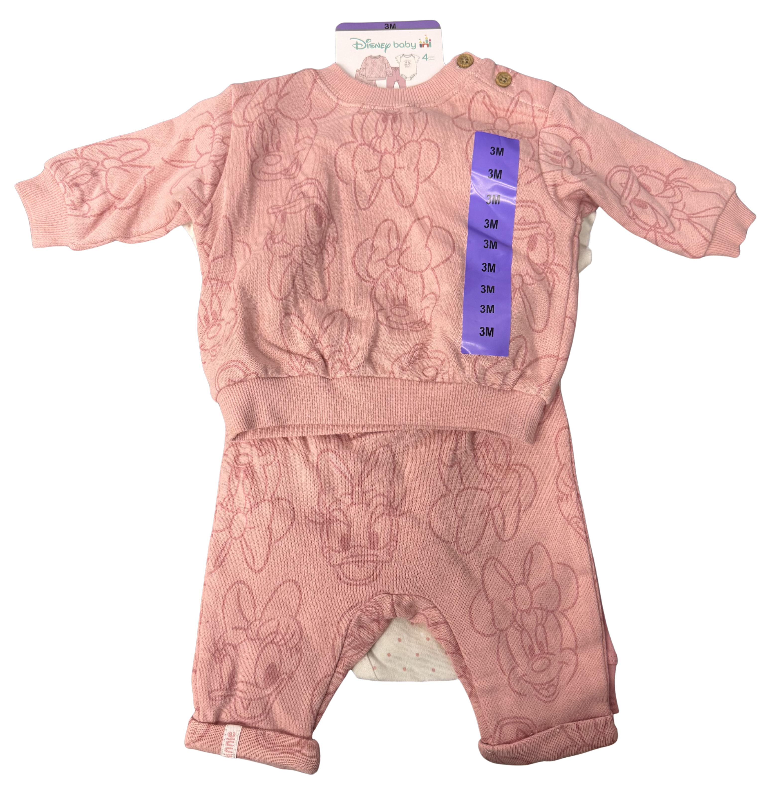 Girls 3 Month Disney 4-Piece Outfit - BNWT