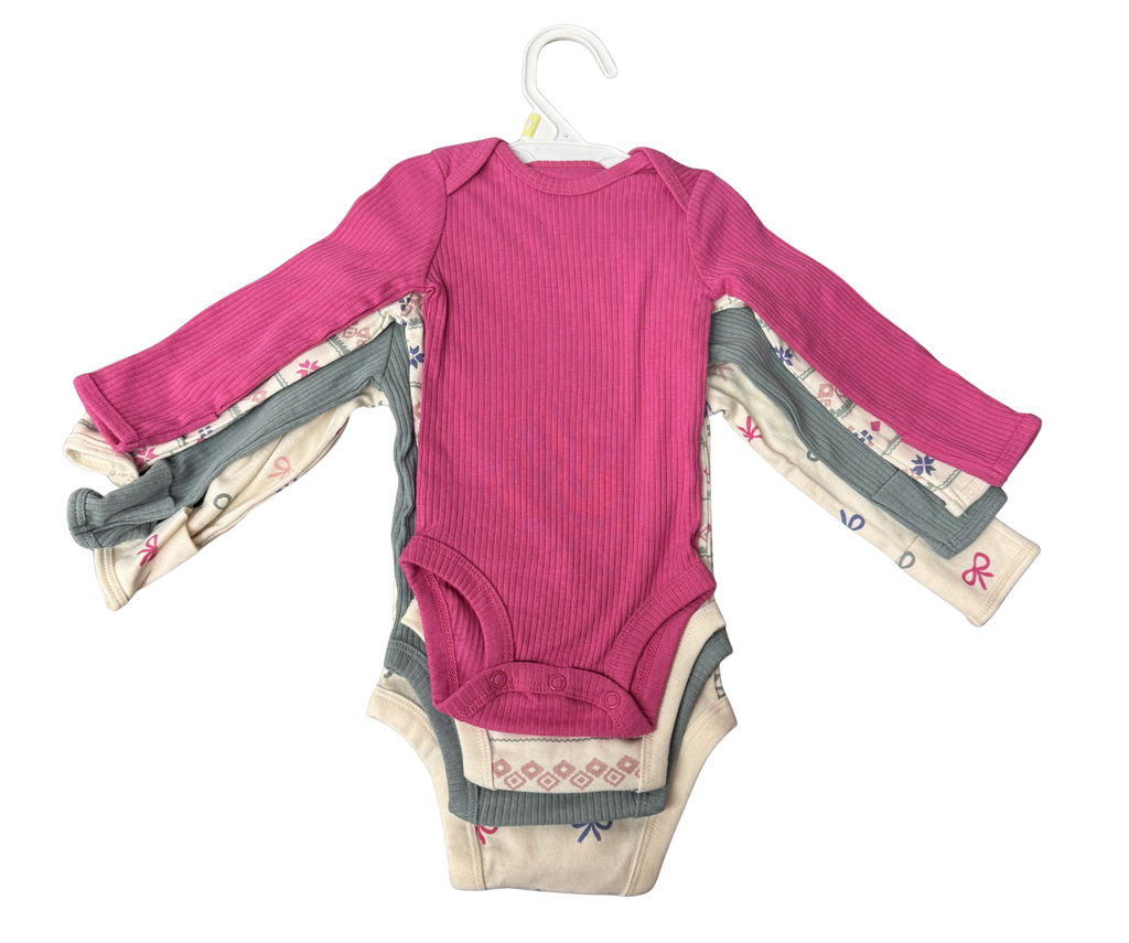 Girls 3 Month 4-Piece Long Sleeve Onesies - BNWT